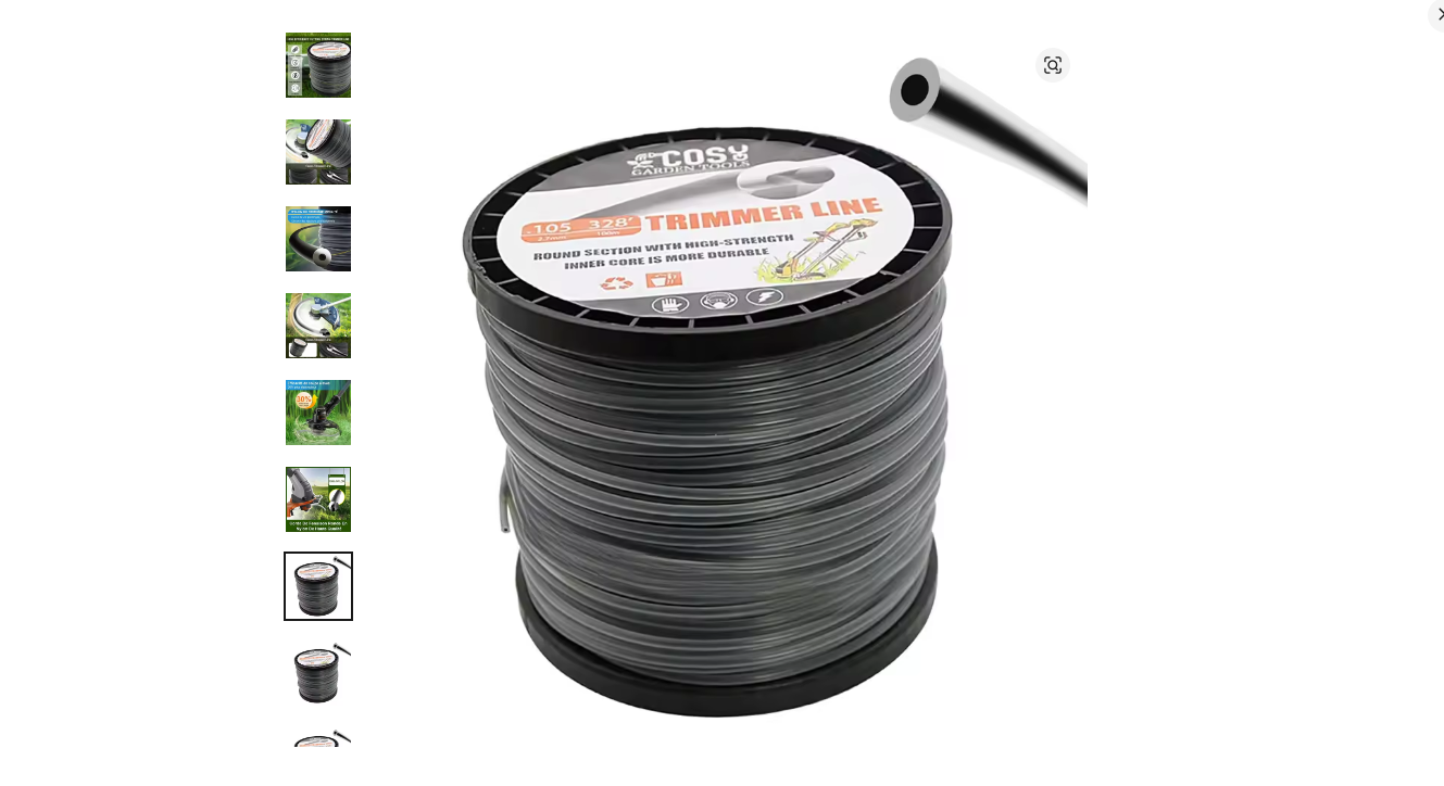 Hilo desbrozadora relleno de grafito 30mm - Imagen 4