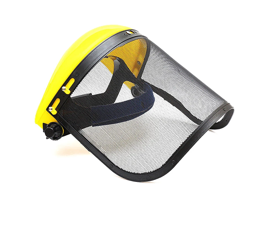 Casco seguridad Protector para desbrozar con visera de malla