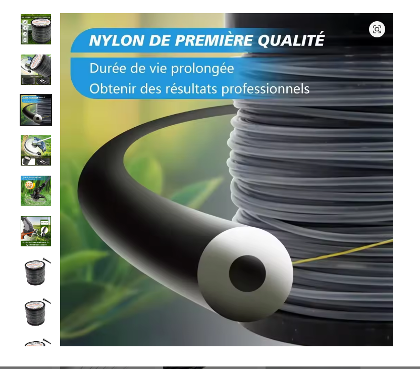 Hilo desbrozadora relleno de grafito 30mm