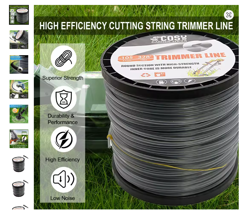 Hilo desbrozadora relleno de grafito 30mm - Imagen 3