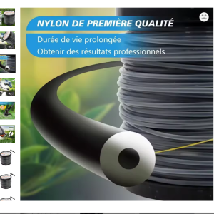 Hilo desbrozadora relleno de grafito 30mm