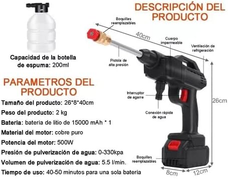 Hidrolimpiadora Inalámbrica Profesional - Imagen 5